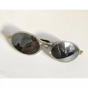 Vintage Ray Bans oval shape transparent frames mirror lenses